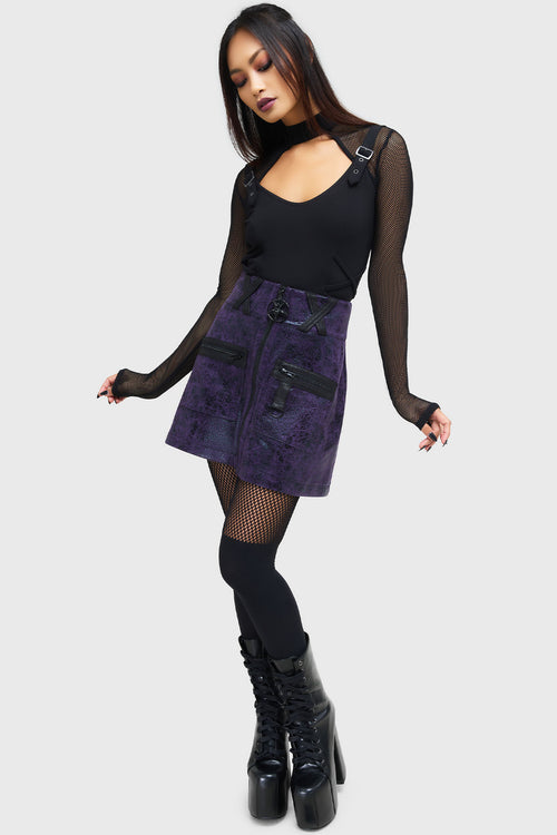 Killstar Nephralia Skirt Black/Purple