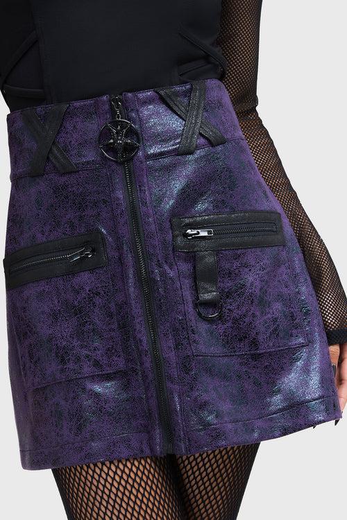 killstar Nephralia Skirt Black/Purple