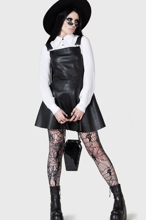Killstar Neve Pinafore Dress Black
