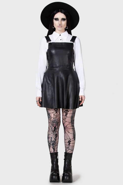 Killstar Neve Pinafore Dress Black