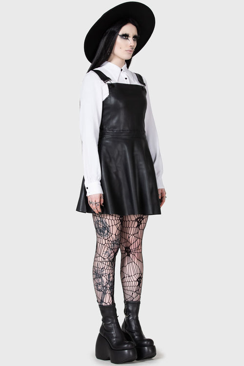 Killstar Neve Pinafore Dress Black