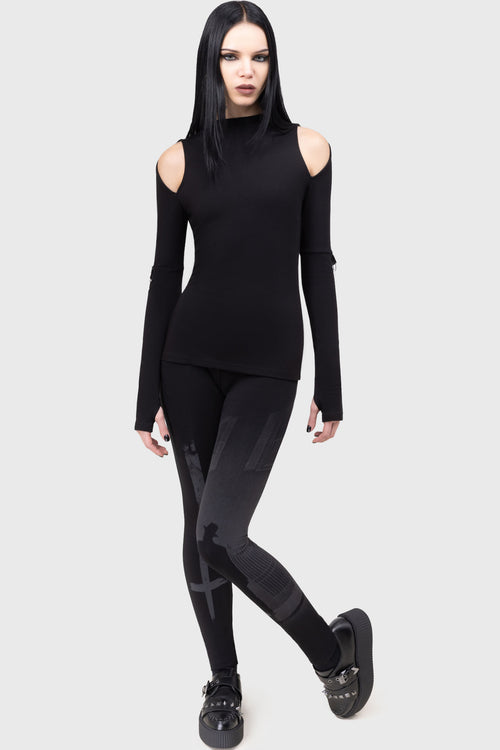 killstar Night Walk Leggings Black