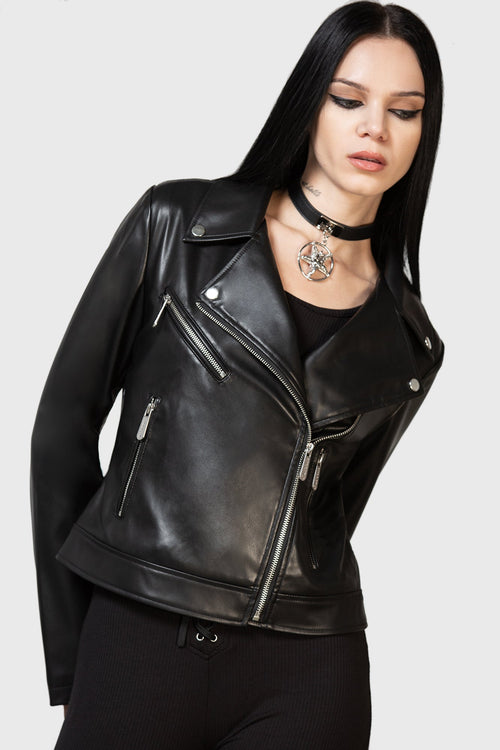 Killstar Night Wrath Biker Jacket Black