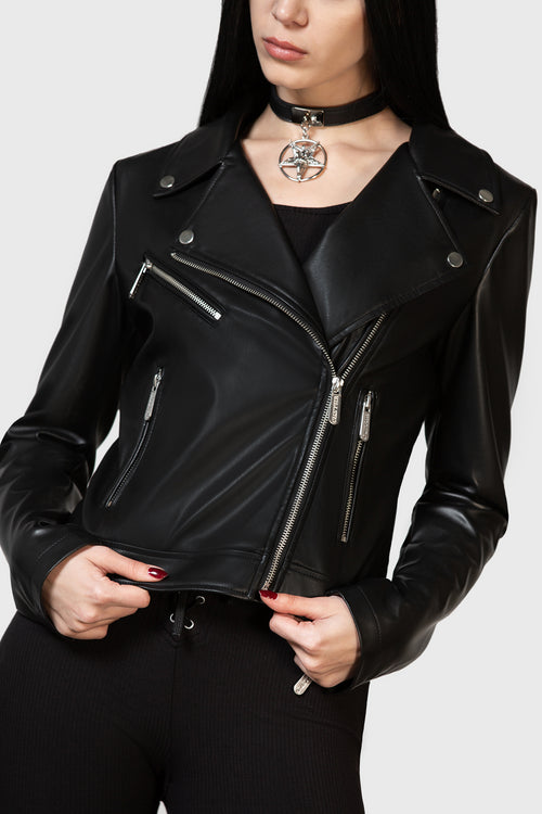 Killstar Night Wrath Biker Jacket Black