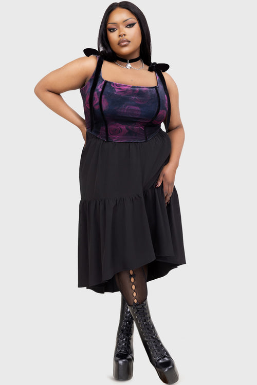 Killstar Nightbloom Corset Top Black