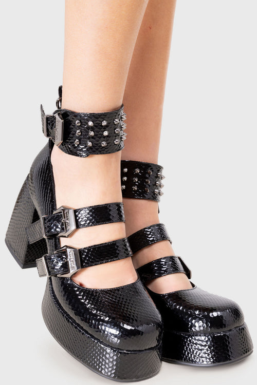 Killstar Nightmarish Mary Janes Black
