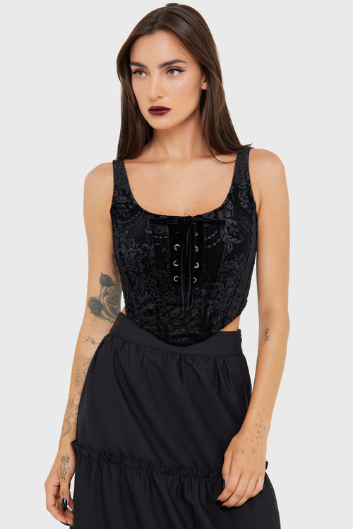 Killstar Nightrein Corset Black