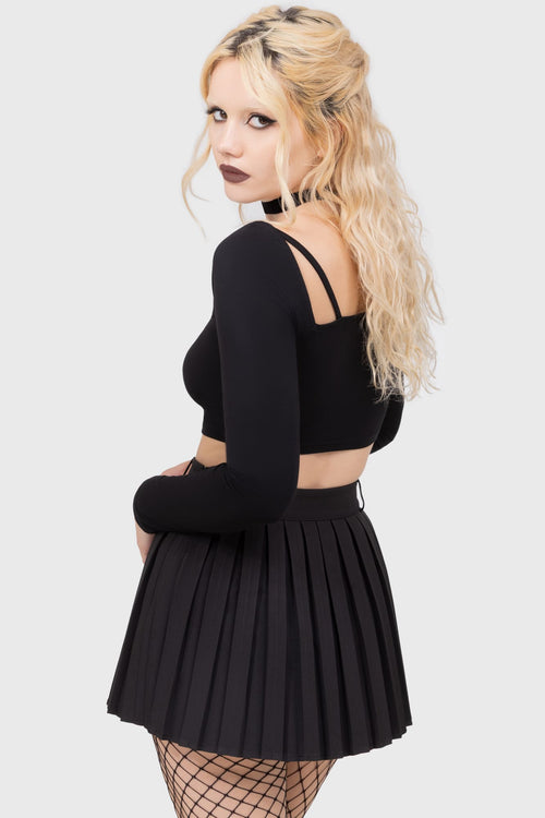 Killstar Nightshade's Curse Mini Skirt [BLACK] Black