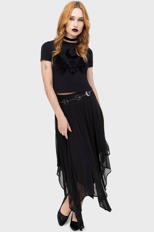 Killstar Nix Maxi Skirt Black