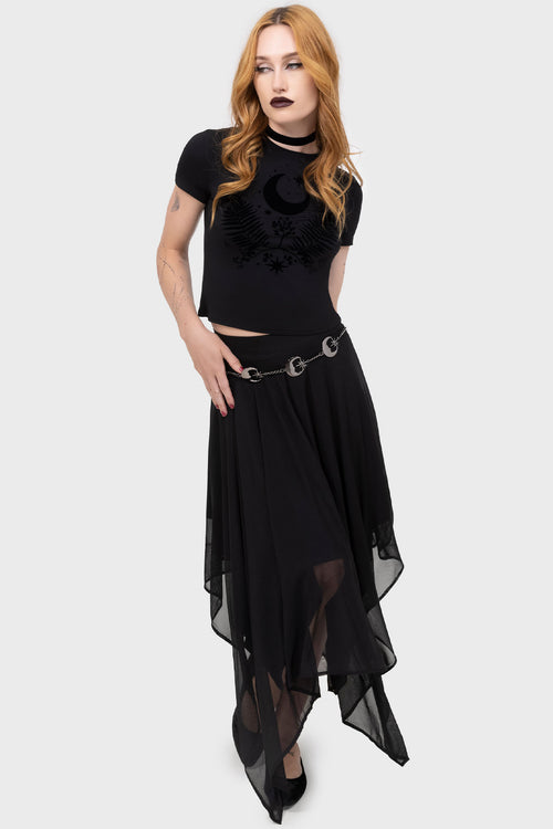 Killstar Nix Maxi Skirt Black