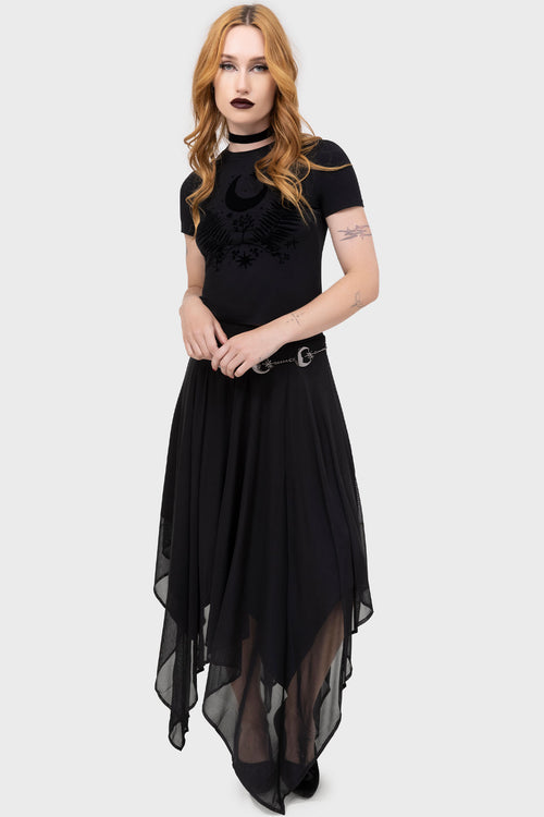 Killstar Nix Maxi Skirt Black
