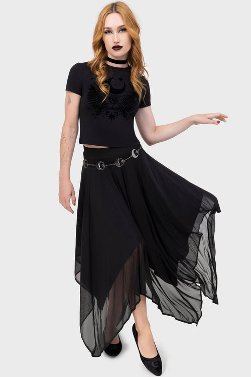 killstar Nix Maxi Skirt Black