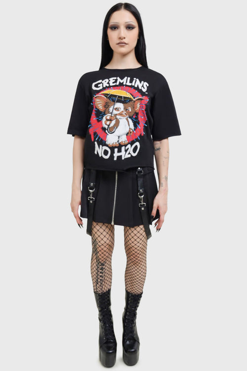 Killstar No H20 Short Sleeve Top Black