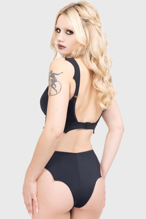 killstar Nocturnal Echo Bikini Bottoms Black