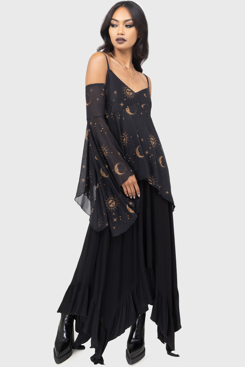 Killstar Nocturnova Top Black/Gold