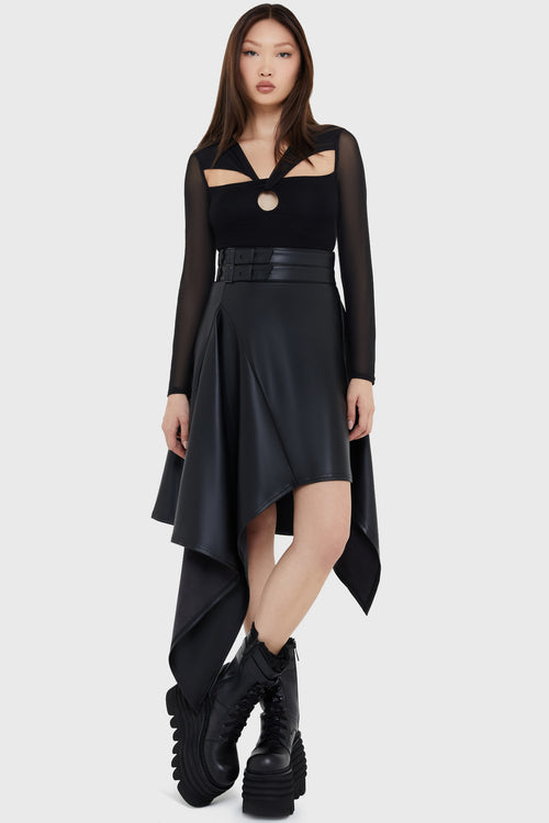 killstar Noir Ruin Skirt Black