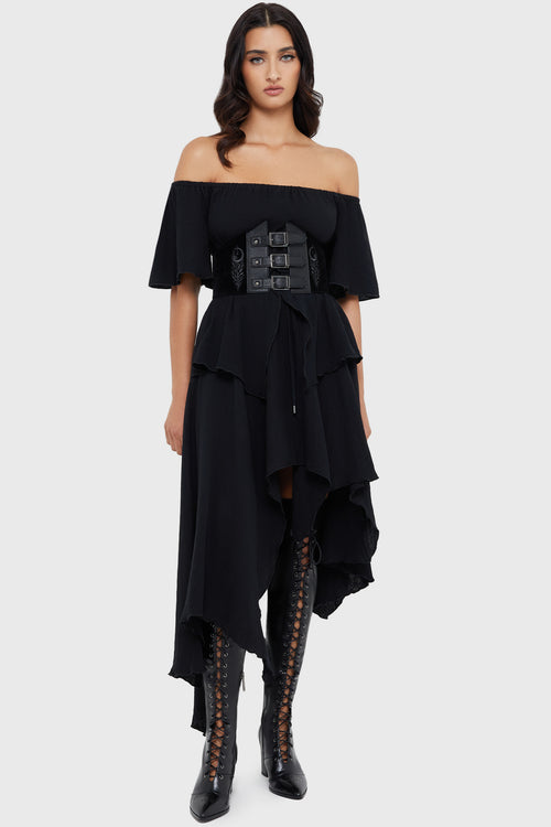 killstar Nyx Garden Belt Black