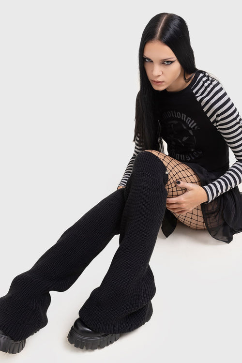 Killstar Nyxen Leg Warmers Black