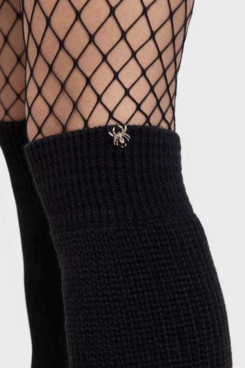 Killstar Nyxen Leg Warmers Black