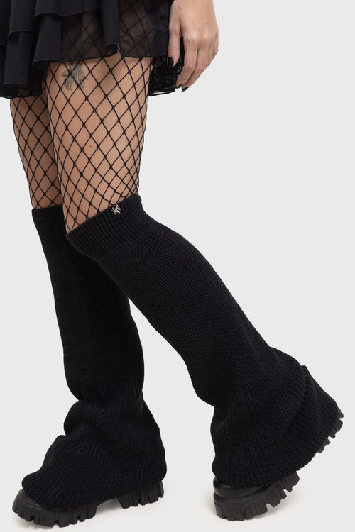 killstar Nyxen Leg Warmers Black