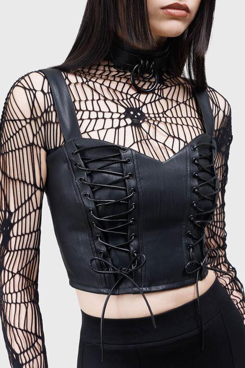 Killstar Nyxian Corset Top Black