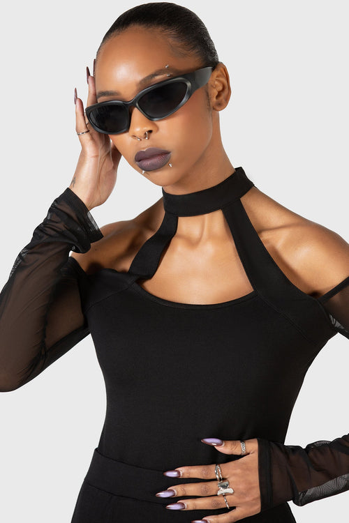 Killstar Only Consolation Long Sleeve Top Black