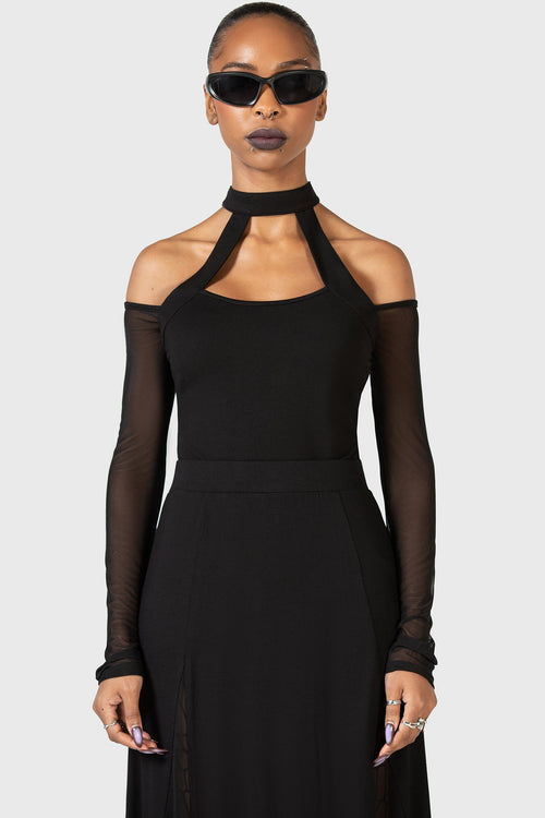 Killstar Only Consolation Long Sleeve Top Black