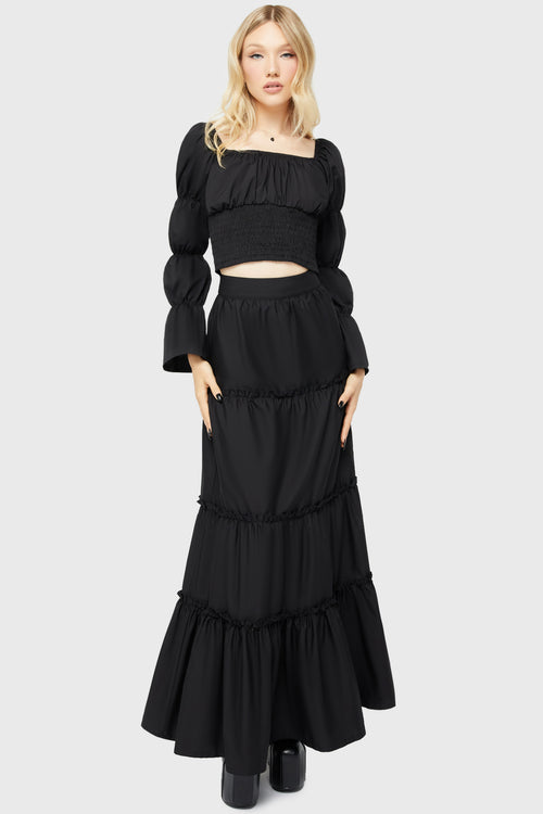 killstar Ophidia Skirt Black