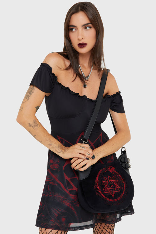 Killstar Ouroboros Infinitus Handbag Black/Red