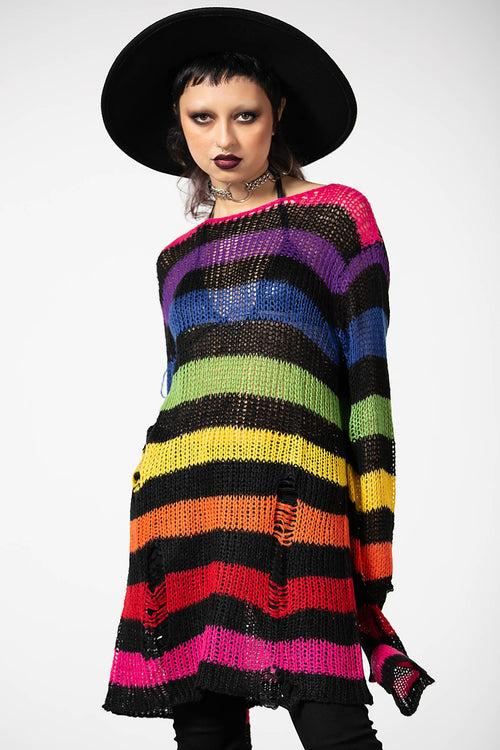 killstar Over The Rainbow Knit Sweater Rainbow