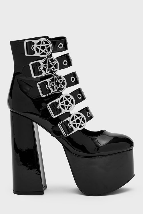 killstar Panic Platform Shoes Black