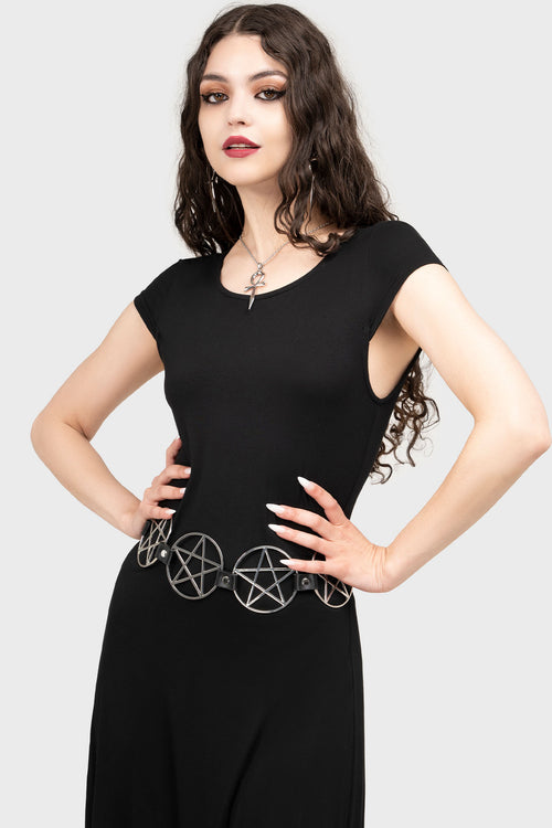 Killstar Pentagram Belt [S] Silver