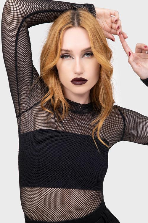 Killstar Planetary Party Mesh Top Black