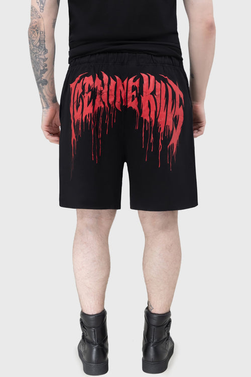 Killstar Psychos Only Jersey Shorts Black