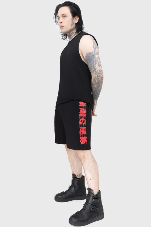 killstar Psychos Only Jersey Shorts Black