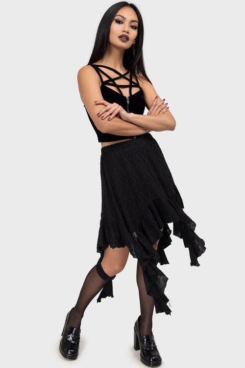 Killstar Quiet Meadow Skirt Black