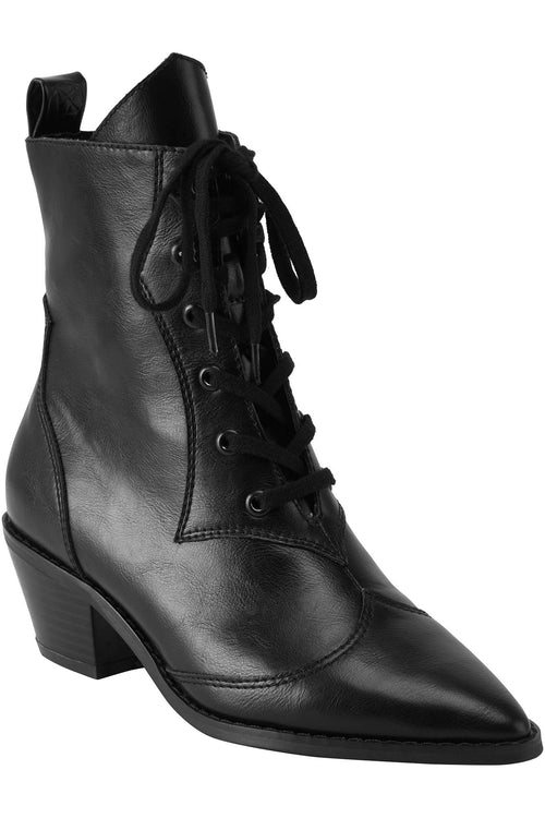 Killstar Raven Pointed-Toe Bootie Black