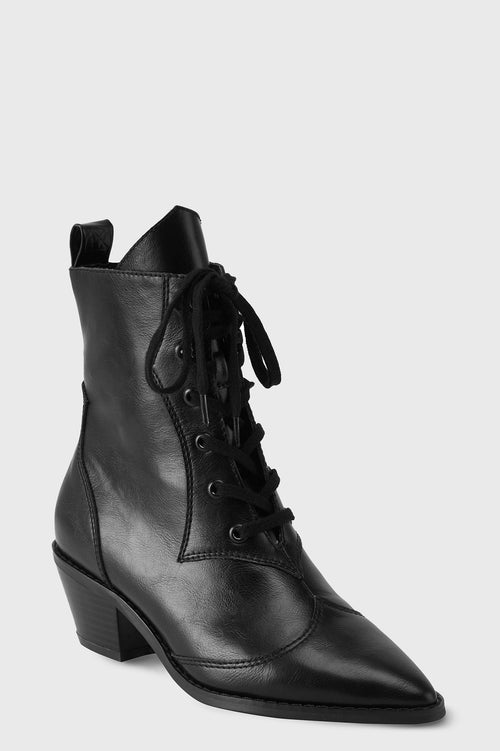 killstar Raven Pointed-Toe Bootie Black