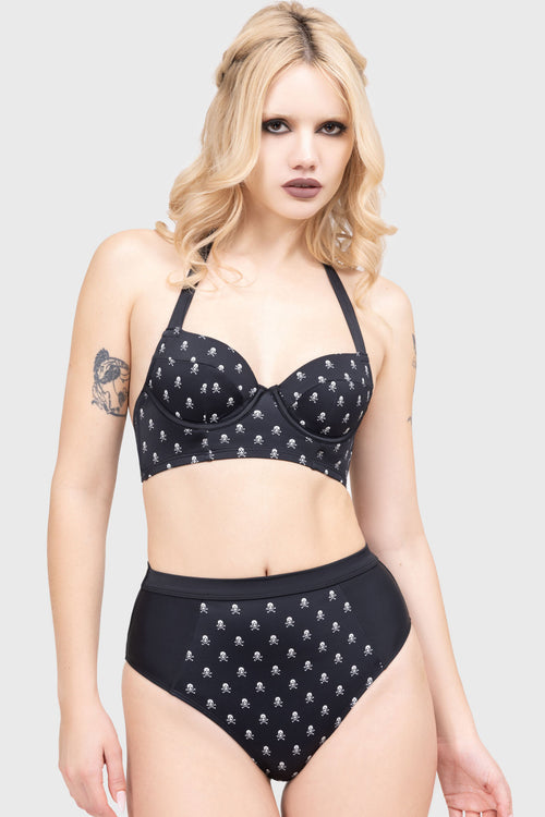 killstar Raven Reef Bikini Bottoms Black