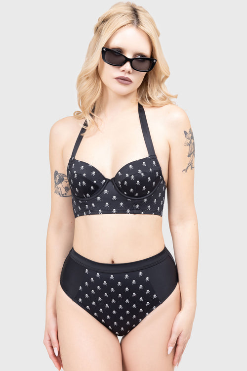 Killstar Raven Reef Bikini Top Black