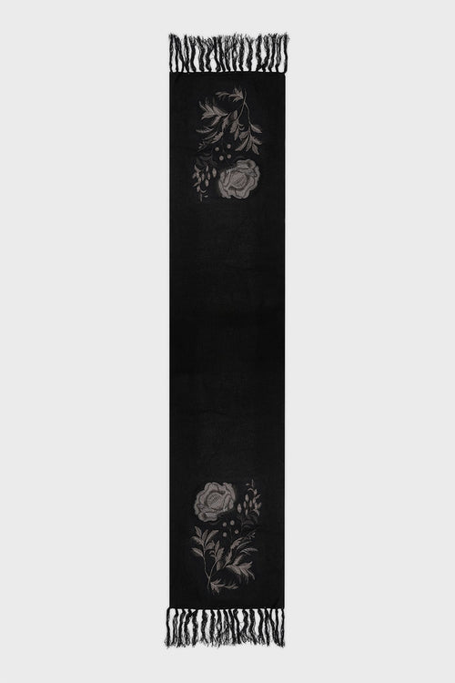 Killstar Ravens Rose Scarf Black
