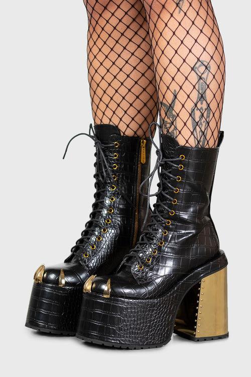 Killstar Repetilia Boots Black