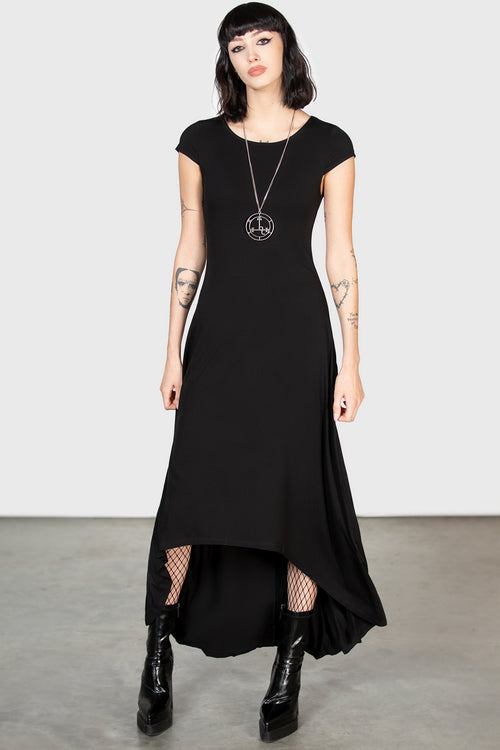 killstar Ripley T-Maxi Dress Black