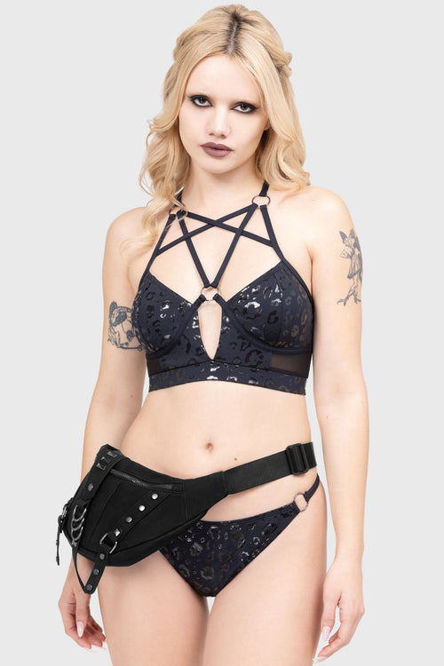 killstar Rust & Bones Waist Bag Black