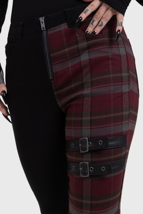 Killstar Sable Riot Trousers Red/Black