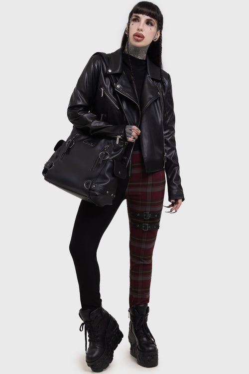 Killstar Sable Riot Trousers Red/Black