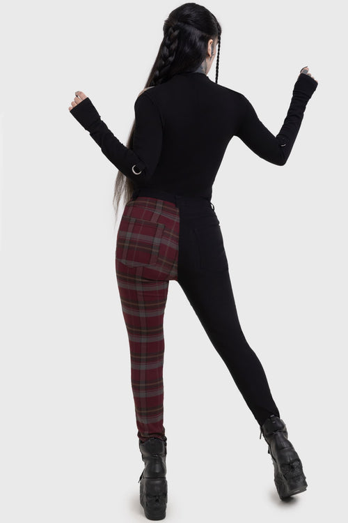 Killstar Sable Riot Trousers Red/Black