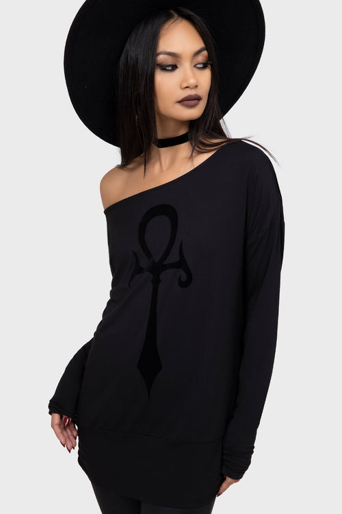 killstar Satanic Omen Top Black