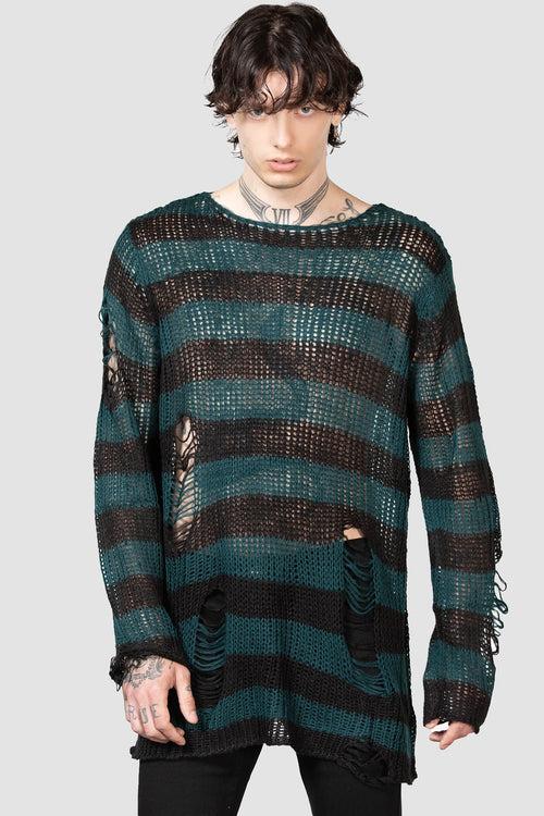 Killstar Sea Punk Knit Sweater Green