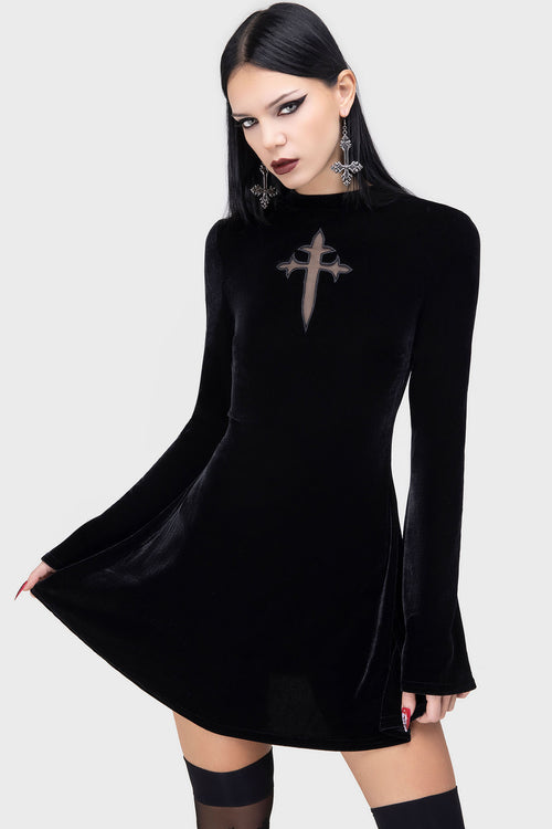 Killstar Serenade Of Shadows Mini Dress Black